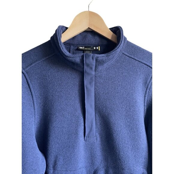 Under Armour Loose Fit Blue 1/4 Zip Fleece - Picture 2 of 8